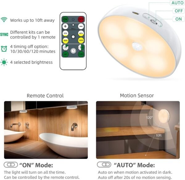 Warm Color LED Closet Lights Wireless Motion Senso... - Image 3