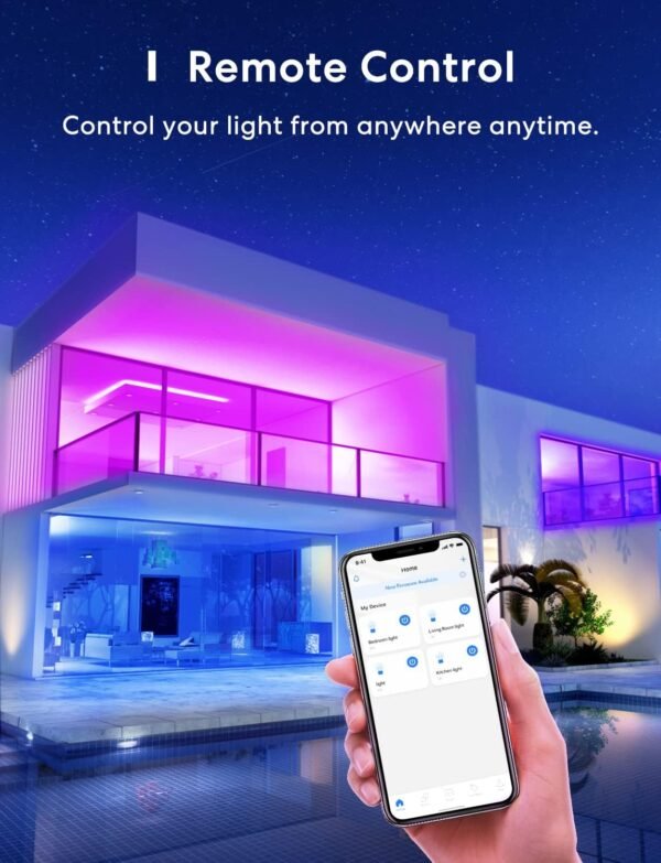 meross Smart Light Bulb, Smart WiFi LED Bulbs Compatible with Apple HomeKit, Siri, Alexa, SmartThings, Dimmable E26 Multicolor 2700K-6500K RGBWW, 900 Lumens 60W Equivalent 2 Pack Cool White A19 - Image 4