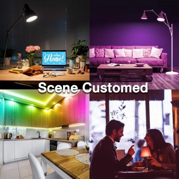 DAYBETTER Tuya Smart Light Bulbs, RGBCW WiFi Color Changing Led Bulbs Compatible with Alexa and Google Home Assistant, A19 E26 9W 800LM Multicolor Led Light Bulb, No Hub Required, Light Bulbs 12 Pack - Image 7