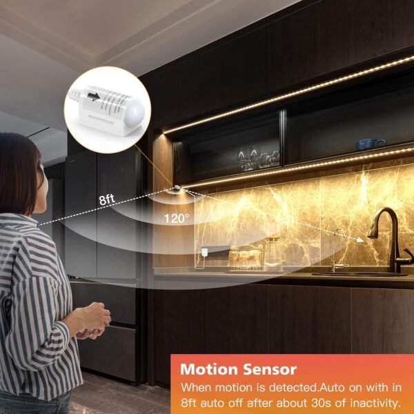 WOBANE LED Strip Lights, Motion Sensor Light Strip... - Image 2