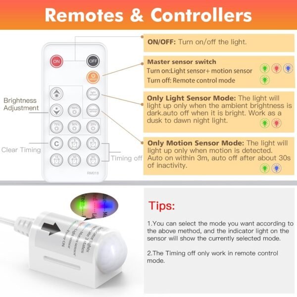 WOBANE LED Strip Lights, Motion Sensor Light Strip... - Image 4