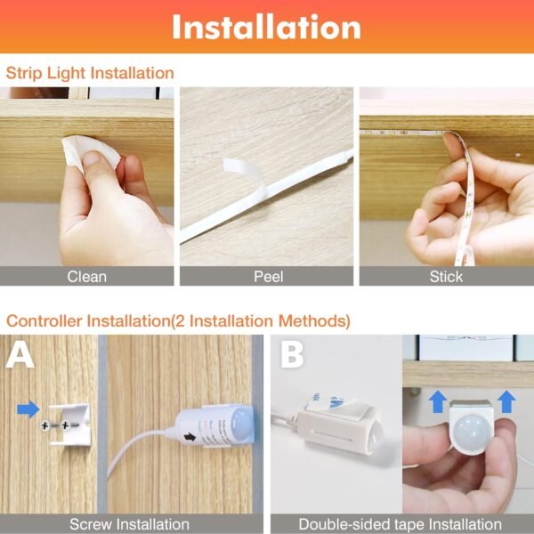 WOBANE LED Strip Lights, Motion Sensor Light Strip... - Image 6