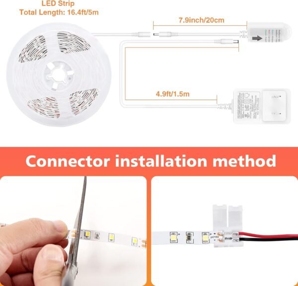 WOBANE LED Strip Lights, Motion Sensor Light Strip... - Image 7