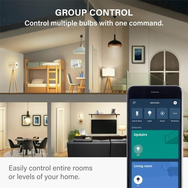 Sengled Alexa Light Bulb, S1 Auto Pairing with Alexa Devices, Warm Light Bulbs, Smart Light Bulbs that Work with Alexa, Bluetooth Mesh Smart Home Lighting, E26 60W Equivalent, 800LM, 3-Pack - Image 8