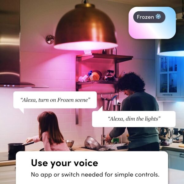 LIFX color, A19 1100 lumens, Wi-Fi Smart LED Light Bulb, Billions of colors and Whites, No bridge required, Works with Alexa, Hey Google, HomeKit and Siri multicolor (Pack of 2) - Image 6