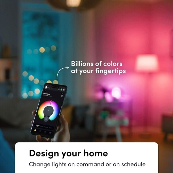 LIFX color, A19 1100 lumens, Wi-Fi Smart LED Light Bulb, Billions of colors and Whites, No bridge required, Works with Alexa, Hey Google, HomeKit and Siri multicolor (Pack of 2) - Image 7