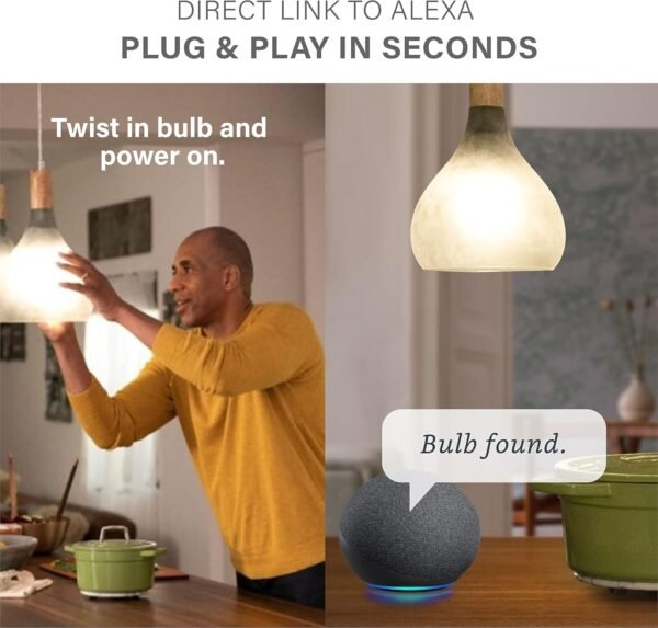 Sengled Alexa Light Bulb, S1 Auto Pairing with Alexa Devices, Color Changing Light Bulbs, Bluetooth Mesh Smart Home Lighting, E26 60W Equivalent, 800LM, 2-Pack - Image 2