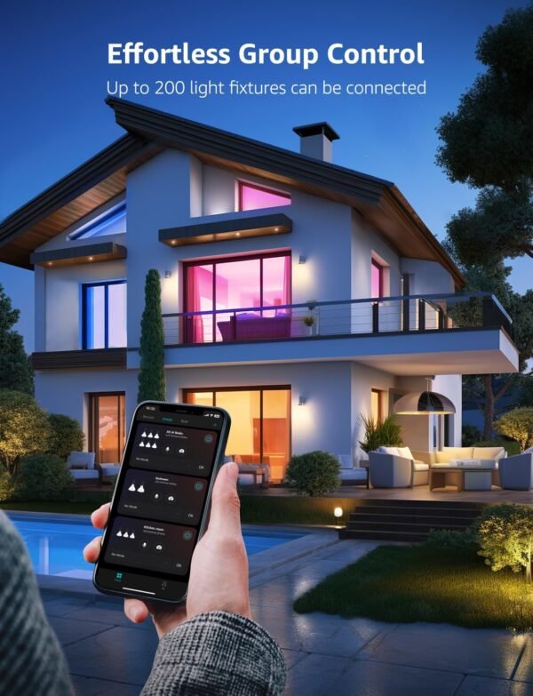 Lepro BR1 AI LED Smart Bulbs - AI Generated Lighting, LightGPM 2 with LLM, LightBeats Music Sync, Voice Control Via App, RGBWW Colors, Compatible with Alexa & Google Assistant, BR30 E26 8W, 4 Packs - Image 7