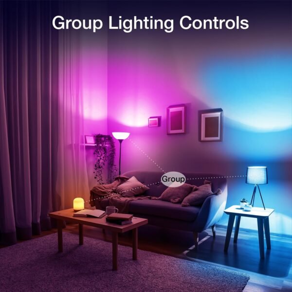 DAYBETTER 2 Pack Smart Light Bulbs,Work with Alexa and Google Assistant, Color Changing LED Light Bulb, WiFi & Bluetooth Smart Light Bulbs, Music Sync, A19, 800 Lumens - Image 6
