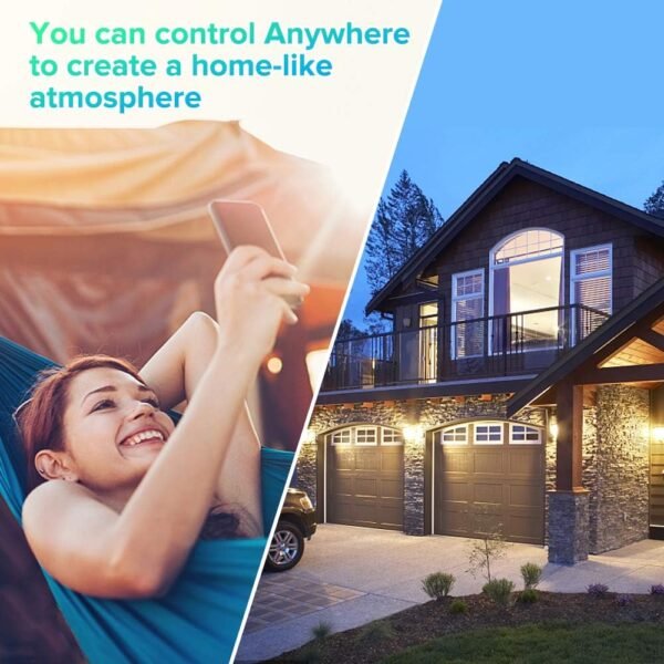 4Pcs Smart Light Bulbs 1600 Lumens WiFi LED Color Changing A21 Bulb 100W Equivalent Dimmable 2700K-6500K RGBCW, Tunable White Works with Alexa, Google Home 2.4Ghz Only, No Hub Required (4) - Image 8