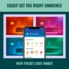 WiZ 65W BR30 Color LED Smart Bulb - Pack of 6 - E26- Indoor - Connects to Your Existing Wi-Fi - Control with Voice or App + Activate with Motion - Matter Compatible - Image 4