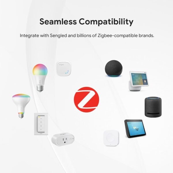 Sengled Zigbee Smart Light Bulbs, Smart Hub Required, Works with SmartThings and Echo with Built-in Hub, Voice Control with Alexa and Google Home, Color Changing 60W Eqv. A19 Alexa Light Bulb, 2 Pack - Image 3