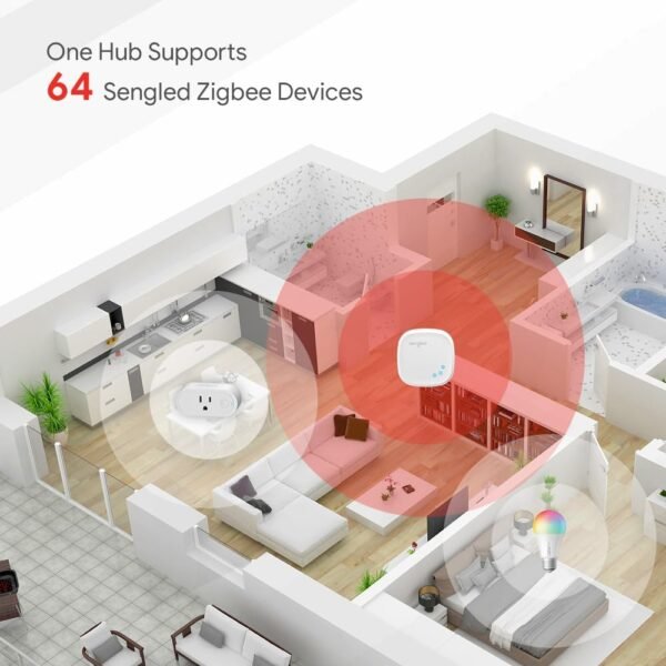 Sengled Zigbee Smart Light Bulbs, Smart Hub Required, Works with SmartThings and Echo with Built-in Hub, Voice Control with Alexa and Google Home, Color Changing 60W Eqv. A19 Alexa Light Bulb, 2 Pack - Image 4
