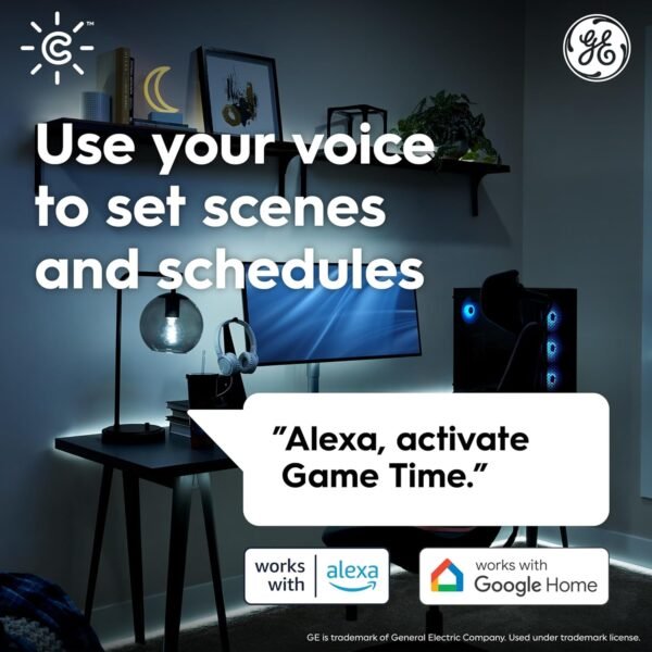 Cync GE Smart LED Light Bulb, ST19 Edison Style, Works with Amazon Alexa and Google Home, WiFi Light, Soft White, 60W Equivalent, (Pack of 2) - Image 4