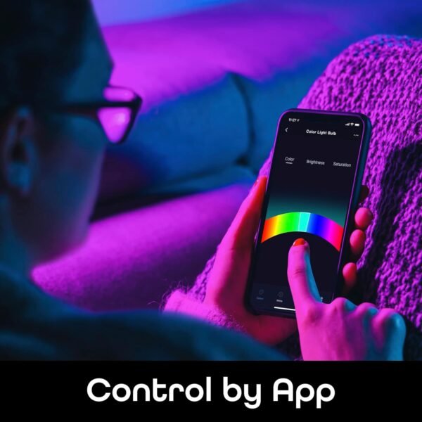 Geeni Prisma Plus BR30 Smart LED Bulb, Wi-Fi Multicolor RGB, Alexa/Google Compatible, 16M Colors, Energy Efficient, 4-Pack - Image 6