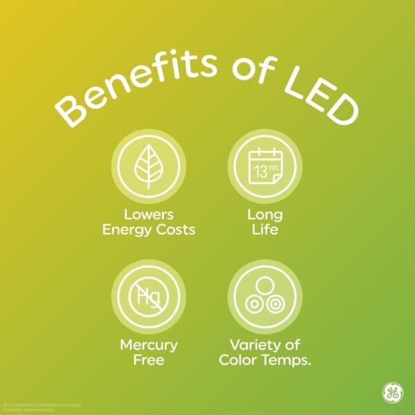 GE LED+ Color Changing LED Light Bulbs with Remote, No App or Wi-Fi Required, A19 Bulbs (3 Pack) - Image 8