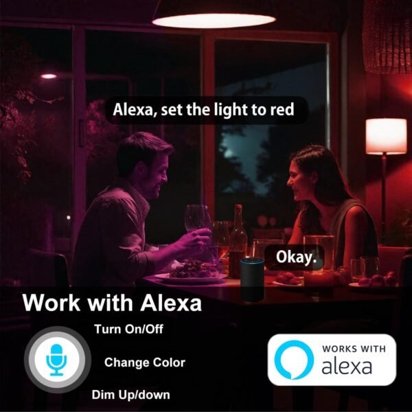 ILC G120 LED Large Globe Light Bulbs 15W, Work with Alexa Required Echo Device, Φ4.72 inch, Color Changing, CCT Color Temprature Turnable 2700K-6000K, CRI>95+, 150W Equivatlent, E26 Base (2 Pack) - Image 5