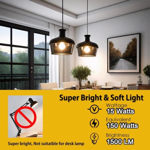 ILC G120 LED Large Globe Light Bulbs 15W, Work with Alexa Required Echo Device, Φ4.72 inch, Color Changing, CCT Color Temprature Turnable 2700K-6000K, CRI>95+, 150W Equivatlent, E26 Base (2 Pack) - Image 8