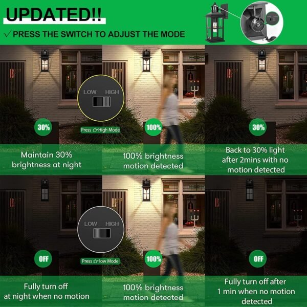 13in Motion Sensor Porch Lights, Anti-Rust 100% Al... - Image 3
