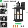 13in Motion Sensor Porch Lights, Anti-Rust 100% Al... - Image 7