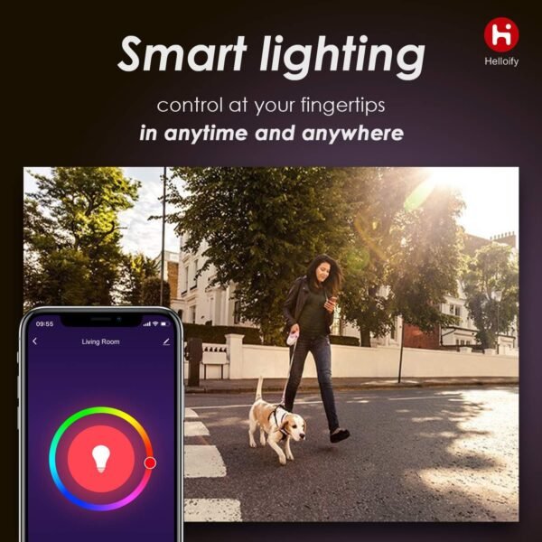 A19 Smart WiFi LED Light Bulbs, RGBCW Multi-Color Changing, Warm to Cool White Dimmable, Compatible with Alexa & Google Home (No Hub), 60W Equivalent E26, RGB+2700K-6500K, 2 Count - Image 2