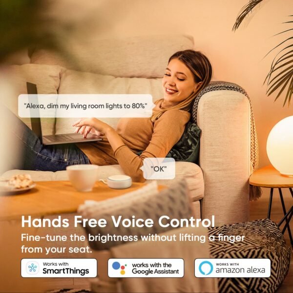TREATLIFE Smart Dimmer Switch, Single-Pole Smart Switch for Dimmable Bulbs, 2.4GHz WiFi Smart Light Switch Works with Alexa and Google Home, APP Remote Control, Neutral Wire Required - Image 3