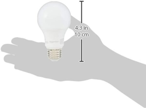 Amazon Basics Soft White LED Light Bulb, A19, 40 Watt Equivalent, Energy Efficient 6W, E26 Standard Base, 2700K, Non-Dimmable, 10,000 Hour Lifetime, 6-Pack - Image 8
