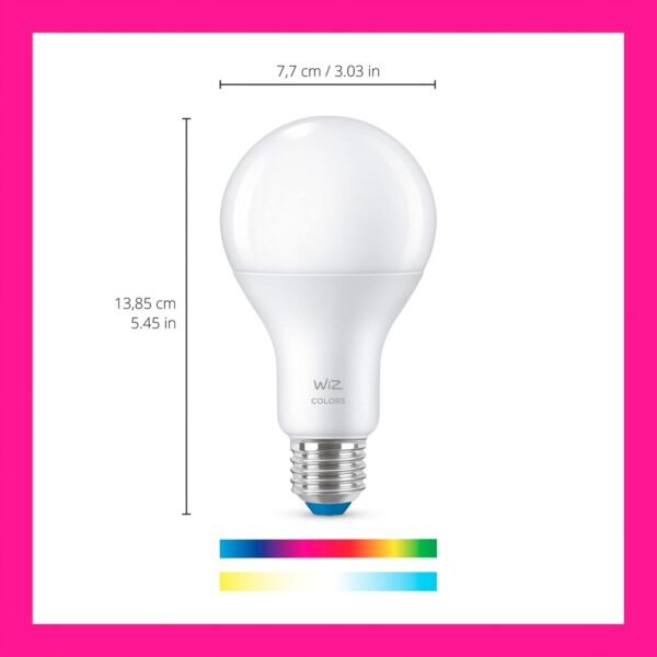 WiZ Connected 100W A21 LED Smart Light Bulbs - Connects to Your Wi-Fi - E26 Smart Bulb - Control with Voice or App + Activate with Motion - Matter Compatible - 1 Pack - Image 2