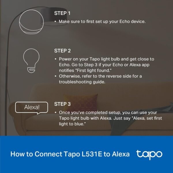 Tapo TP-Link Smart Light Bulbs, 16M Colors RGBW, Dimmable, Alexa Frustration-Free Setup, A19, 60W Equivalent, 800LM CRI>90, 2.4GHz WiFi only L531E - Image 8