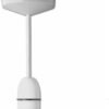 5 x White Ceiling Pendant & Rose, Strong Flex Drop, Max 100 Watt BC Light Bulb - Image 3
