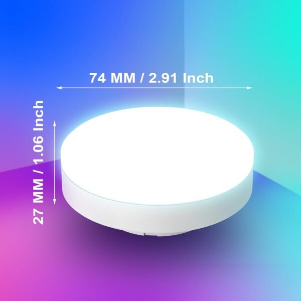 Smart Light Bulbs, WiFi GX53 Color Changing Light Bulbs, Dimmable GX53 700LM 7W (Equivalent 70W), Compatible with Alexa/Google Home/SmartThings, Music Sync Light Bulb 2.4G WiFi only - Image 2