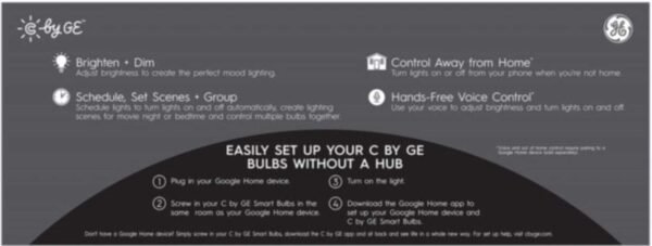 9.5W (60W Replacement) C by GE C-Life Soft White Smart Bulbs (5 LED A19 Light Bulbs) - Image 2