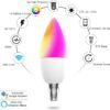 MoesGo Smart Candelabra Led Light Bulbs, WiFi E12 Smart Bulbs, 2700K-6500K CW& RGB Dimmable, Smart Life/Tuya APP Remote Control, Work with Alexa/Google Home, 470lm 5W (40W Equivalent) 2 Pack No Hub - Image 2