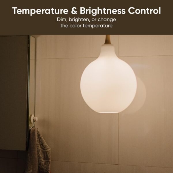 Bulb White, 800LM A19 Tunable-White Wi-Fi Smart Light Bulb, Compatible with Alexa and Google Assistant, 2.4GHz, No Hub Required, 2700K - 6500K, Dimmable, 90+CRI, Timer & Group, 2-Pack - Image 2
