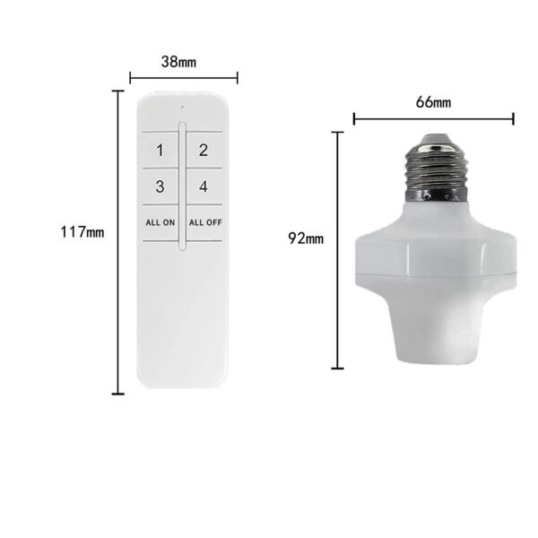 QIACHIP Wi-Fi Smart 2.4G Remote Control Light Socket E26 E27 Bulb Socket Adapter, eWeLink APP Remote Timing, Compatible with Alexa and Google - Image 3