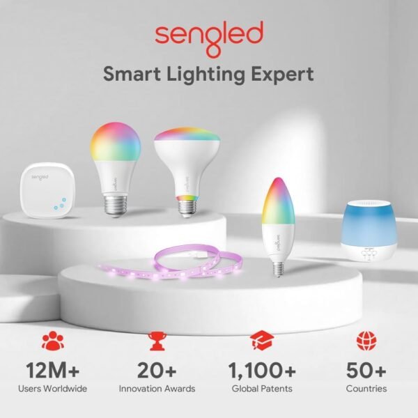Sengled Zigbee Smart Light Bulbs, Smart Hub Required, Works with SmartThings and Echo with Built-in Hub, Voice Control with Alexa and Google Home, Color Changing 60W Eqv. A19 Alexa Light Bulb, 2 Pack - Image 6