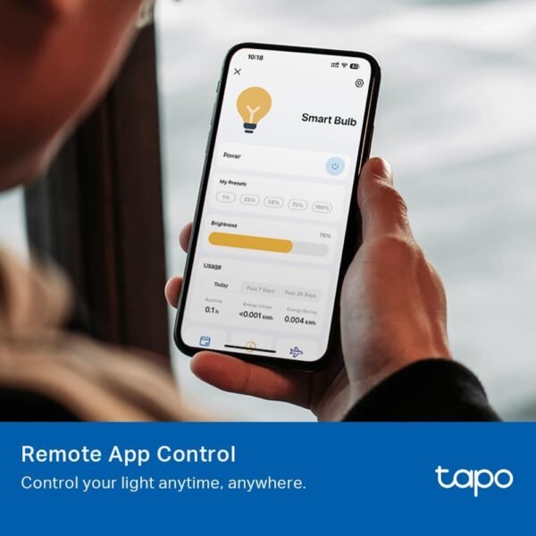 Tapo TP-Link Smart Light Bulbs - Natural Daylight, Dimmable, Compatible w/Alexa and Google Home, A60 Bulb/E27 Base, 60W Equivalent, 800LM CRI>90, 2.4GHz WiFi Only, No Hub Required, L520E(4-Pack) - Image 6