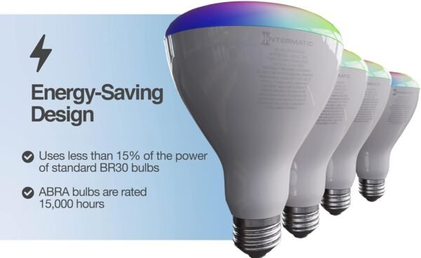 Intermatic ABRA BR30 Wi-Fi Smart Bulb, 750 Lumens - Voice Controlled RGB Color Changing LED, Compatible with Alexa & Google Home - Timers & Schedules, No Hub Required (1 Pack) - Image 8
