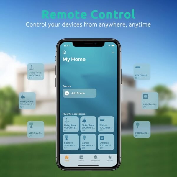 VOCOlinc Homekit Smart Plug Works with Alexa, Apple Home, Google Assistant, WiFi Smart Plug That Work with Alexa, Electrical Timer Outlet Support Siri, No Hub Required, 15A, 2.4GHz, 110～120V 3 Pack - Image 5