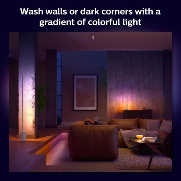 Philips Hue Gradient Signe Table Lamp, Compatible with Alexa, Apple Homekit and Google Assistant, Bluetooth Compatible, Flowing Multicolor Effect, White - Image 5