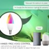 MoesGo Smart Candelabra Led Light Bulbs, WiFi E12 Smart Bulbs, 2700K-6500K CW& RGB Dimmable, Smart Life/Tuya APP Remote Control, Work with Alexa/Google Home, 470lm 5W (40W Equivalent) 2 Pack No Hub - Image 5
