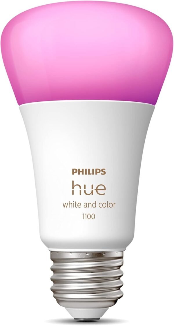 Philips Hue Smart Light Starter Kit - Includes (1) Bridge and (4) 75W A19 E26 LED Smart White and Color Ambiance Bulbs - Control with App - Compatible with Alexa, Google Assistant, and Apple HomeKit - Image 4