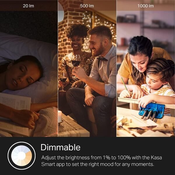Kasa Smart Bulb, 1000 Lumens Full Color Changing Dimmable Smart WiFi Light Bulb Compatible with Alexa and Google Home, 11W, A19, 2.4Ghz only, No Hub Required (KL135P2), 2-Pack,White - Image 5