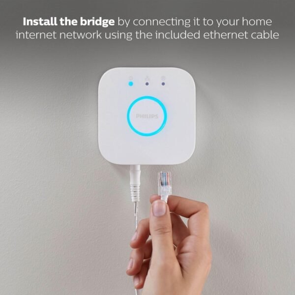 Philips Hue Smart Light Starter Kit - Includes (1) Bridge and (2) 60W A19 LED Bulb, White and Color Ambiance Color-Changing Light, 800LM, E26 - Control with App or Voice Assistant - Image 8