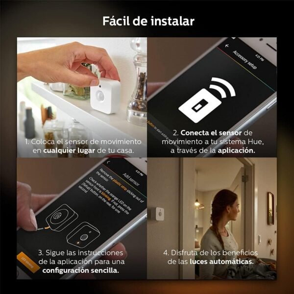 Philips Hue Indoor Motion Sensor for Smart Lights (Requires Hue Hub, Installation-Free, Smart Home, Exclusively for Philips Hue Smart Bulbs) - Image 9