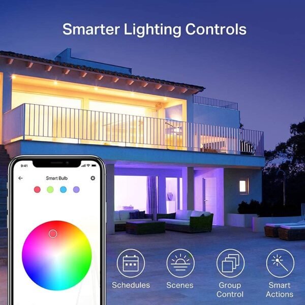 Kasa Smart Bulb, 1000 Lumens Full Color Changing Dimmable Smart WiFi Light Bulb Compatible with Alexa and Google Home, 11W, A19, 2.4Ghz only, No Hub Required (KL135P2), 2-Pack,White - Image 3