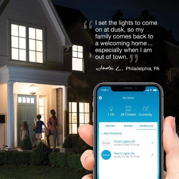 Lutron Caseta Smart Lighting Smart Hub for Light Bulbs and Fans, Works w/ Alexa, Apple Homekit, Google Home, 75 Device Capacity, L-BDG2-WH, White - Image 5
