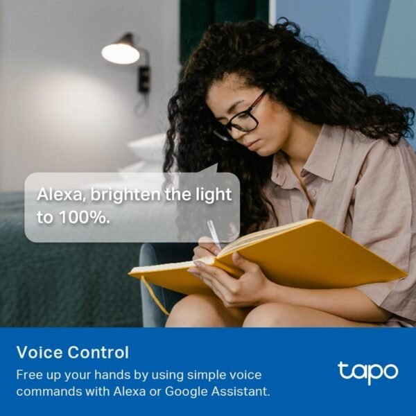 Tapo TP-Link Smart Light Bulbs - Natural Daylight, Dimmable, Compatible w/Alexa and Google Home, A60 Bulb/E27 Base, 60W Equivalent, 800LM CRI>90, 2.4GHz WiFi Only, No Hub Required, L520E(4-Pack) - Image 5