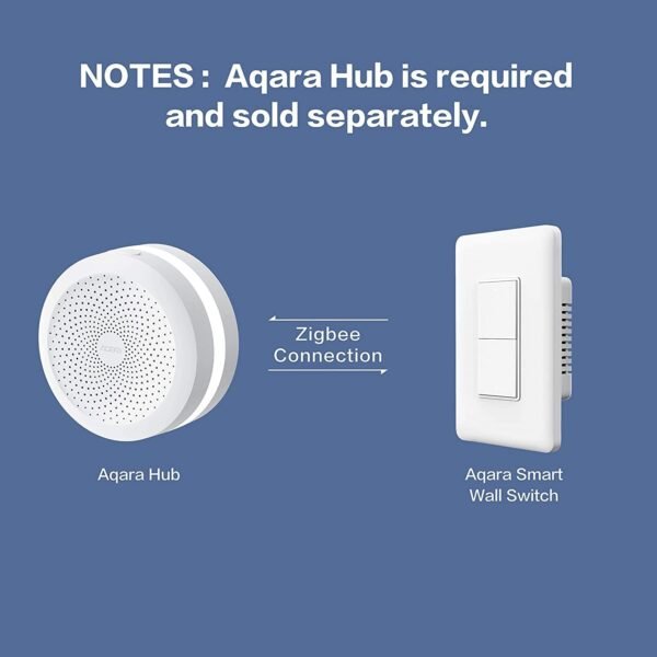 Aqara Smart Light Switch (No Neutral, Single Rocker), Requires AQARA HUB, Zigbee Light Switch, Remote Control and Smart Home Automation, Compatible with HomeKit, Google, Works with Alexa, SmartThings - Image 6