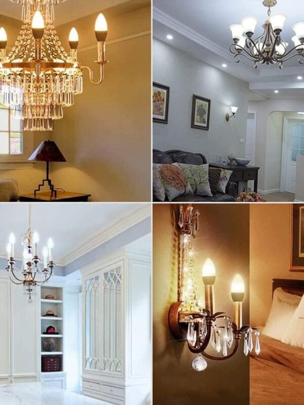 Matter E14 Smart RGBCW Candle Bulb Works with Apple Homekit& Alexa & Google Home, App and Voice Control 5W - Image 2